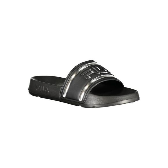 Fila Slide Sandals Silvertrimmed Women Black - Picture 2 of 3